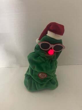 (Restored) Dan Dee Animated Dancing Plush Christmas Tree w/ Sunglasses Works